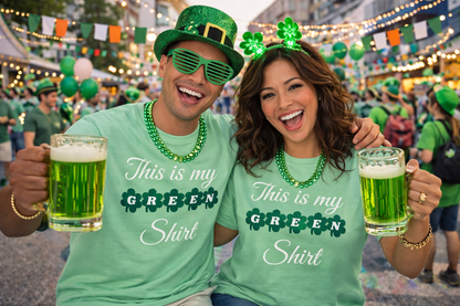 This Is My Green Shirt Tee 1 — St. Patrick's Day Shamrock Graphic T‑Shirt