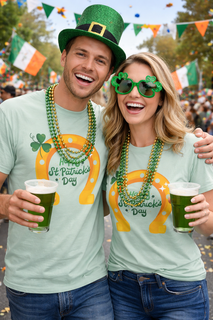 Happy St. Patrick's Day Lucky Horseshoe T-Shirt-St. Patrick's Day