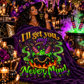 Witchy Cauldron Velveteen Plush Blanket — "I'll Get You My Never Mind" Halloween Throw