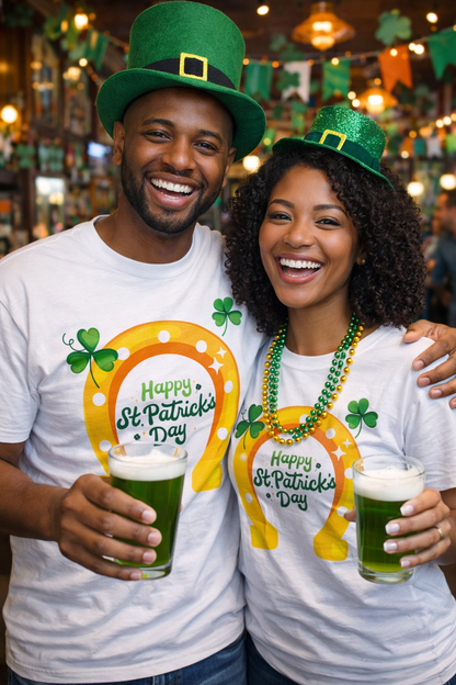 Happy St. Patrick's Day Lucky Horseshoe T-Shirt-St. Patrick's Day
